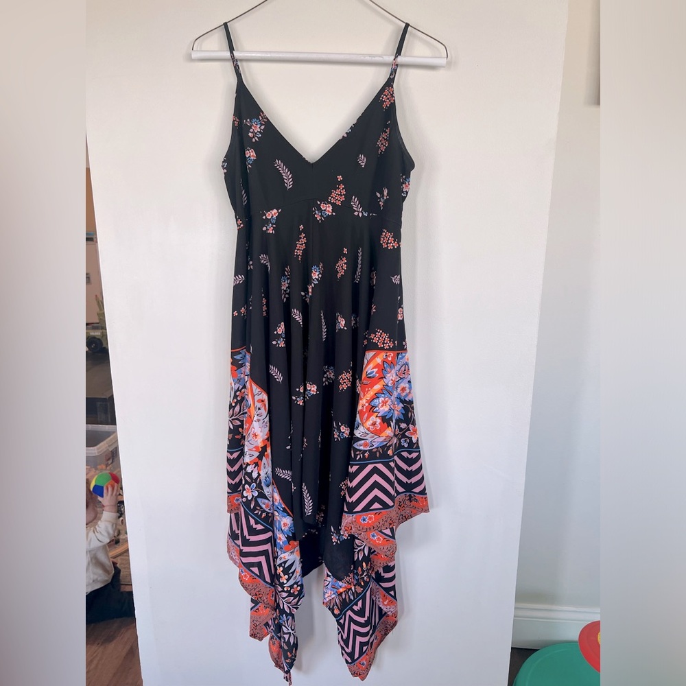 Express Asymmetrical Hem Midi Dress